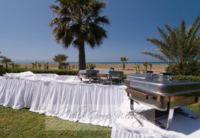 WEDDING RECEPTION AT THE BEACH