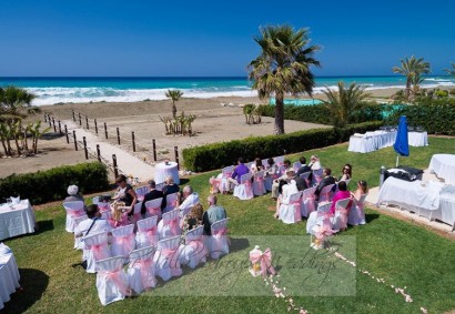 WEDDING RECEPTION AT THE BEACH