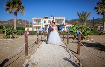 Rebecca & Daniel's Beach front Wedding at Villa 382 in Argaka