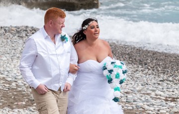 Rose & Steve's Beach Wedding at Aphrodite's Rock