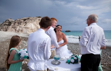 Rose & Steve's Beach Wedding at Aphrodite's Rock