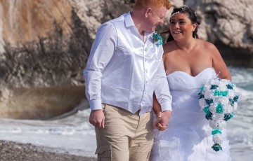Rose & Steve's Beach Wedding at Aphrodite's Rock