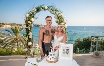 Thomas & Danielle's Beachfront Wedding at Villa 391860 in Coral Bay
