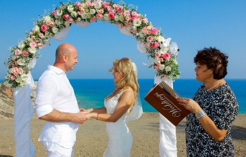 A Romantic Wedding at Aphrodite's Rock