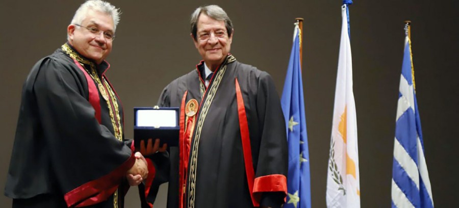 President given honorary degree by Aristotle University