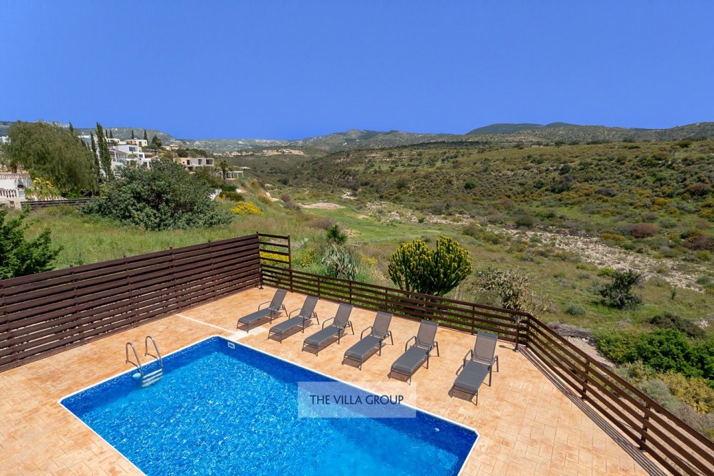 Views of the Mediterranean Sea and surrounding countryside