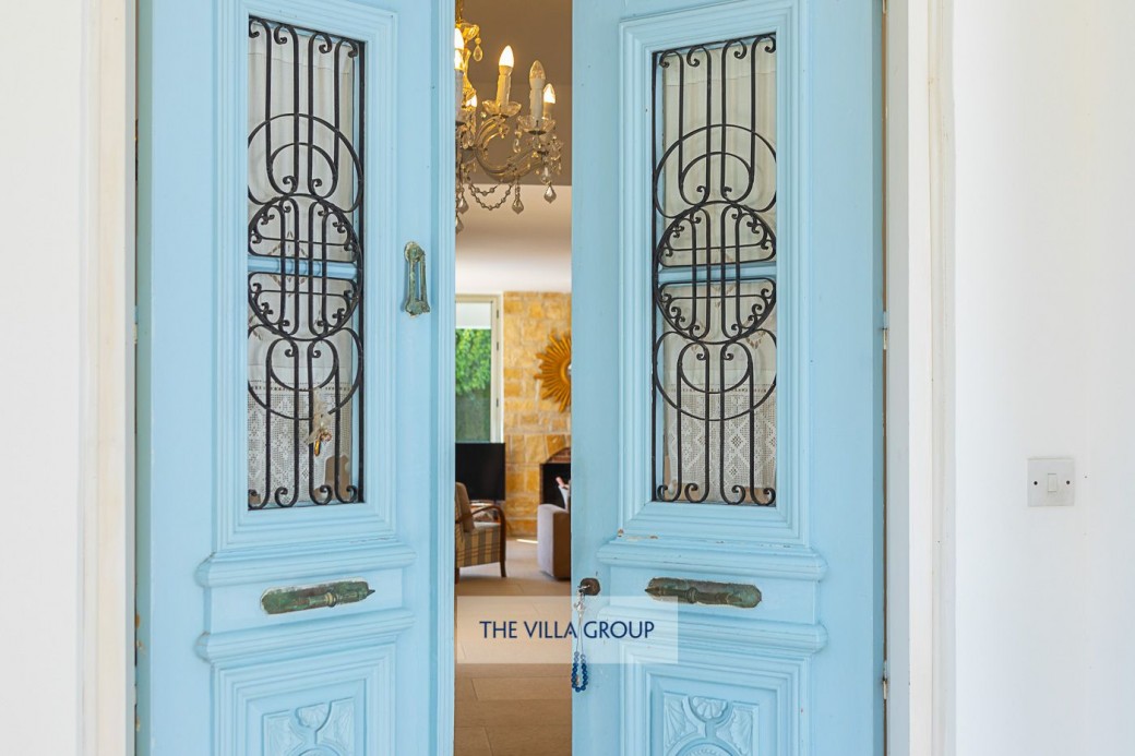 Entering the villa