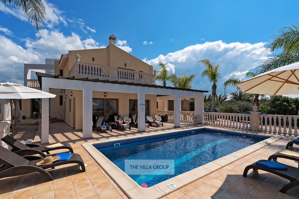 Plenty of sunbeds for relaxing under the Cyprus sunshine