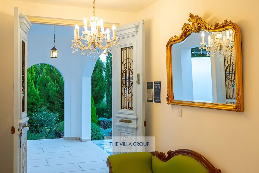 Entrance door during the evening time