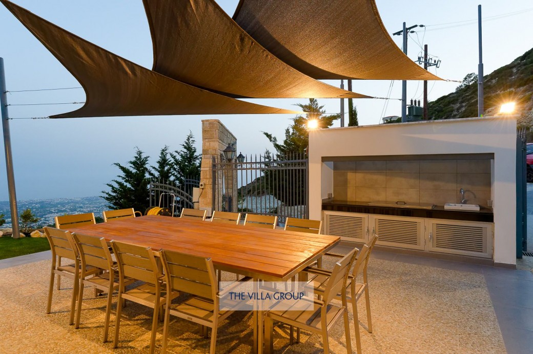 Barbecue and outside furniture for al-fresco dining