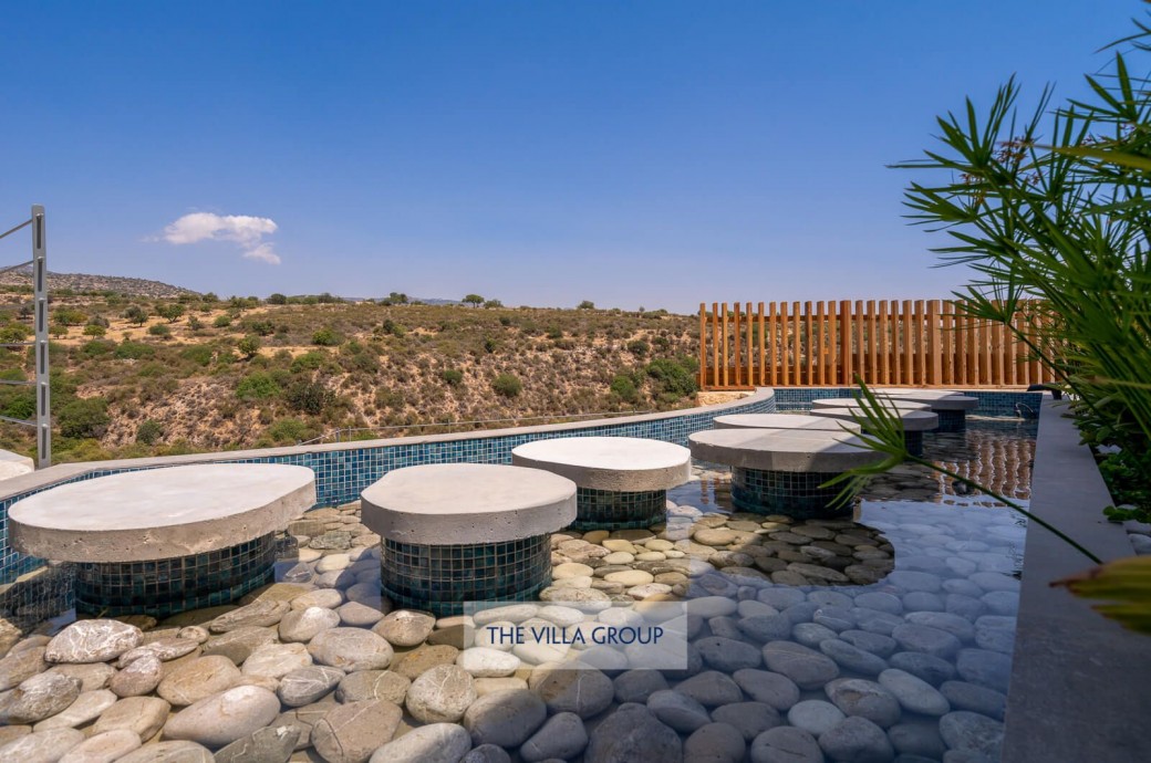 Ornamental pond at the side of the villa