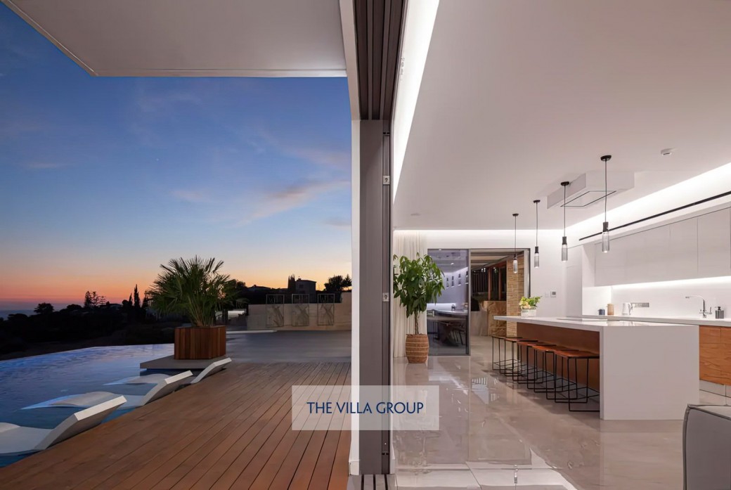 Beautiful sunsets to be seen from the villa