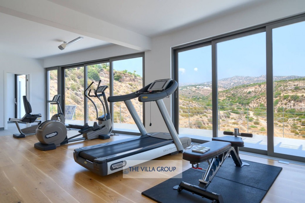 Modern gym with fitness equipment for the more energetic members of the group