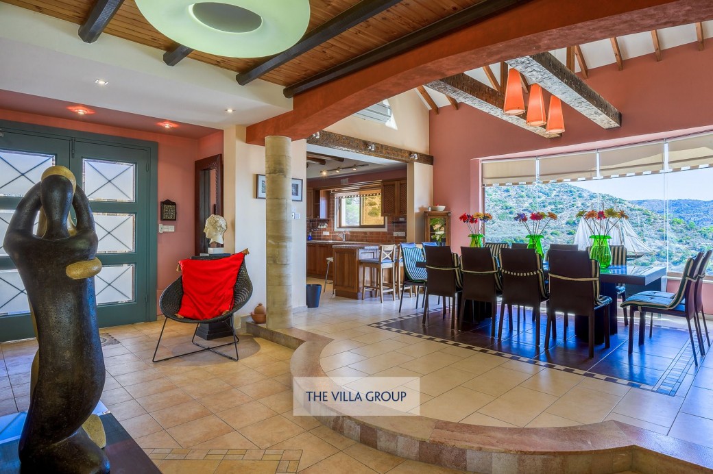 The formal dining area in the main house