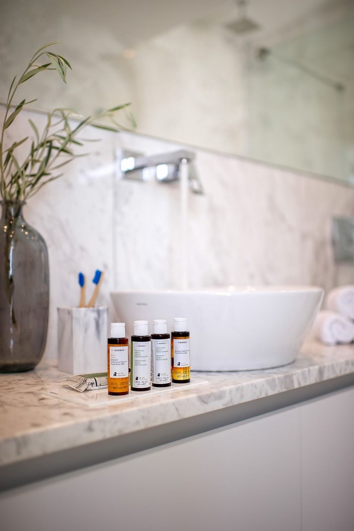 Natural bath and beauty products included