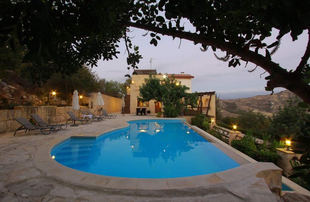 Evening time at the villa