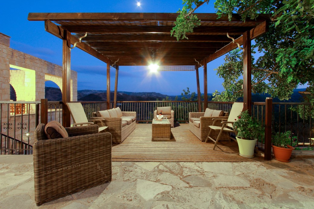 Terrace at night