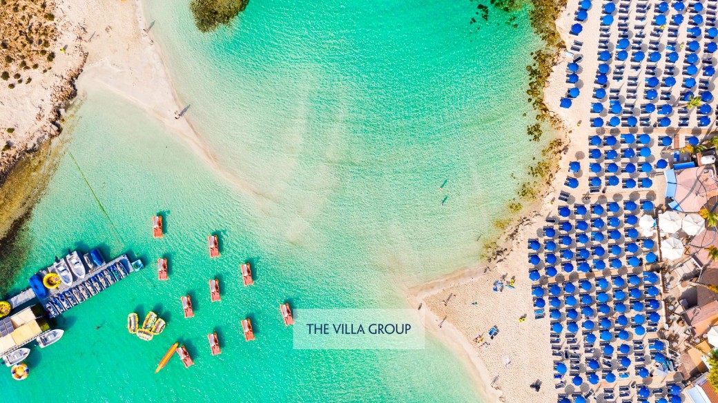 The world-renowned Nissi Beach in Ayia Napa