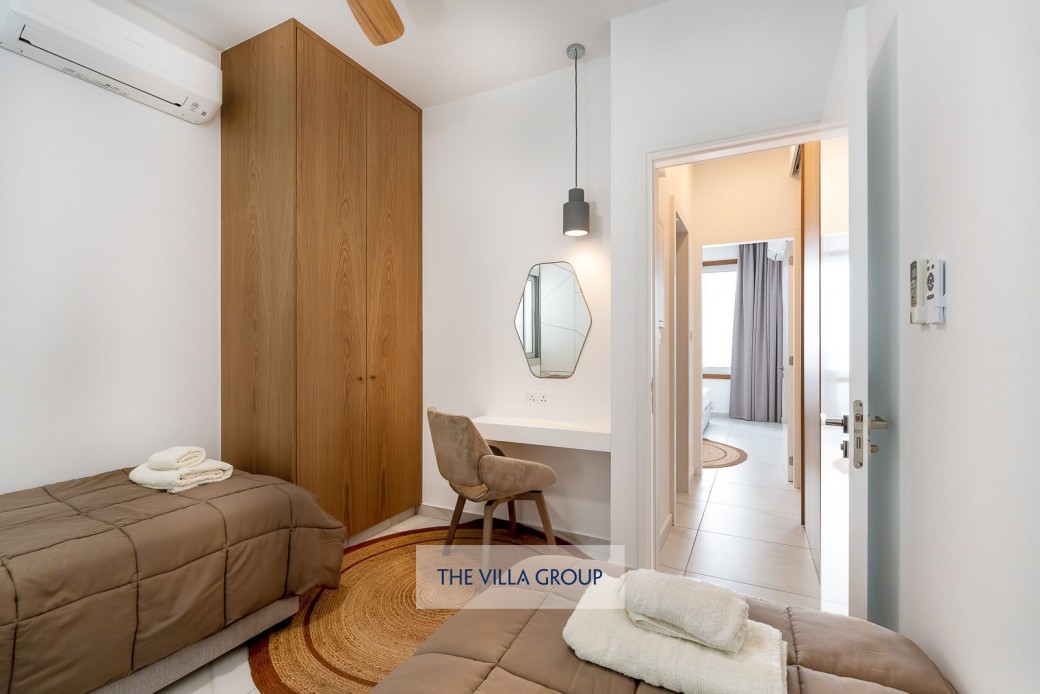 Air conditioning and ceiling fans in each bedroom