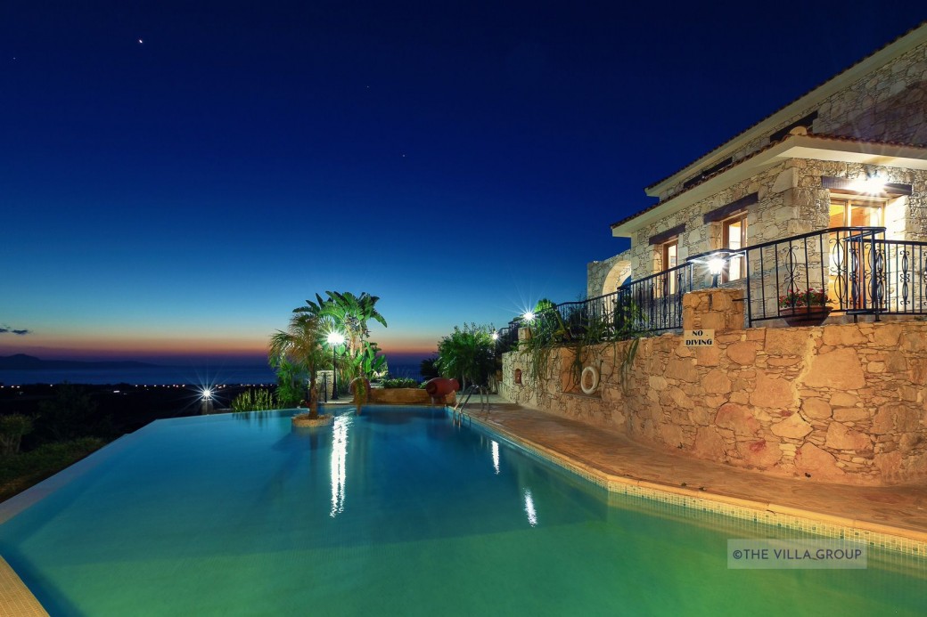 Evening time at the villa