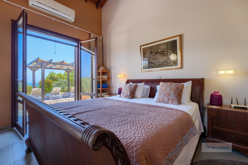 French doors from master bedroom lead to outside terrace