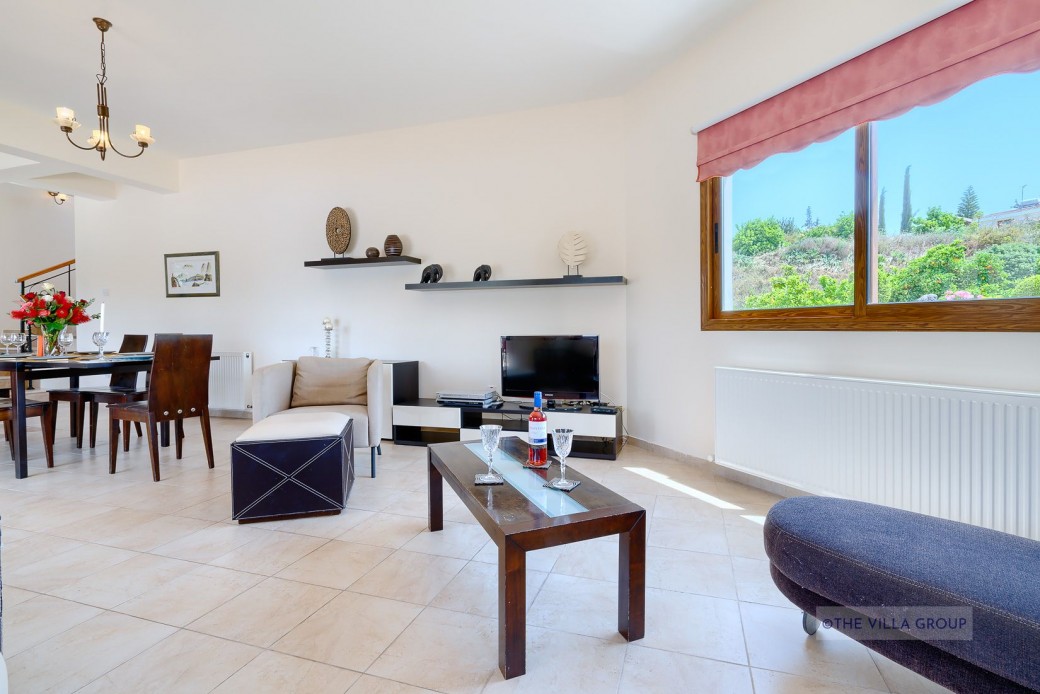 Comfortable seating and TV