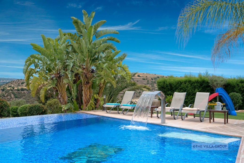 Plenty of sunbeds surrounded the swimming pool