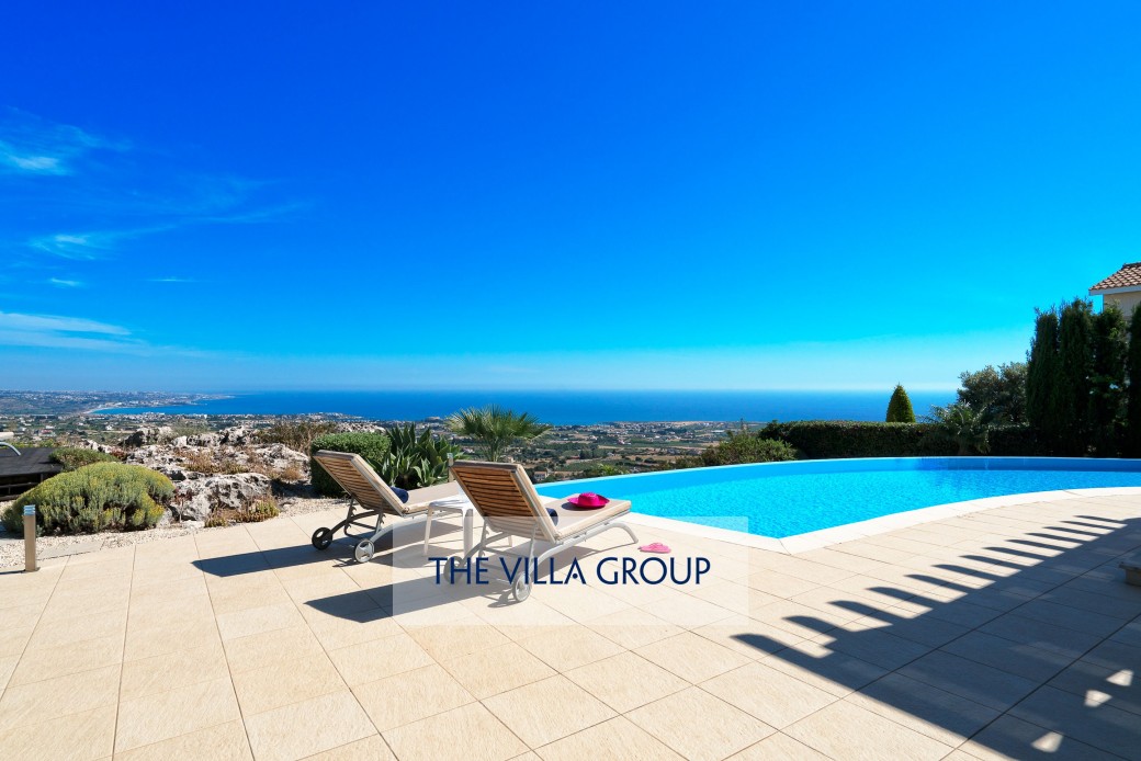Spacious terrace around swimming pool