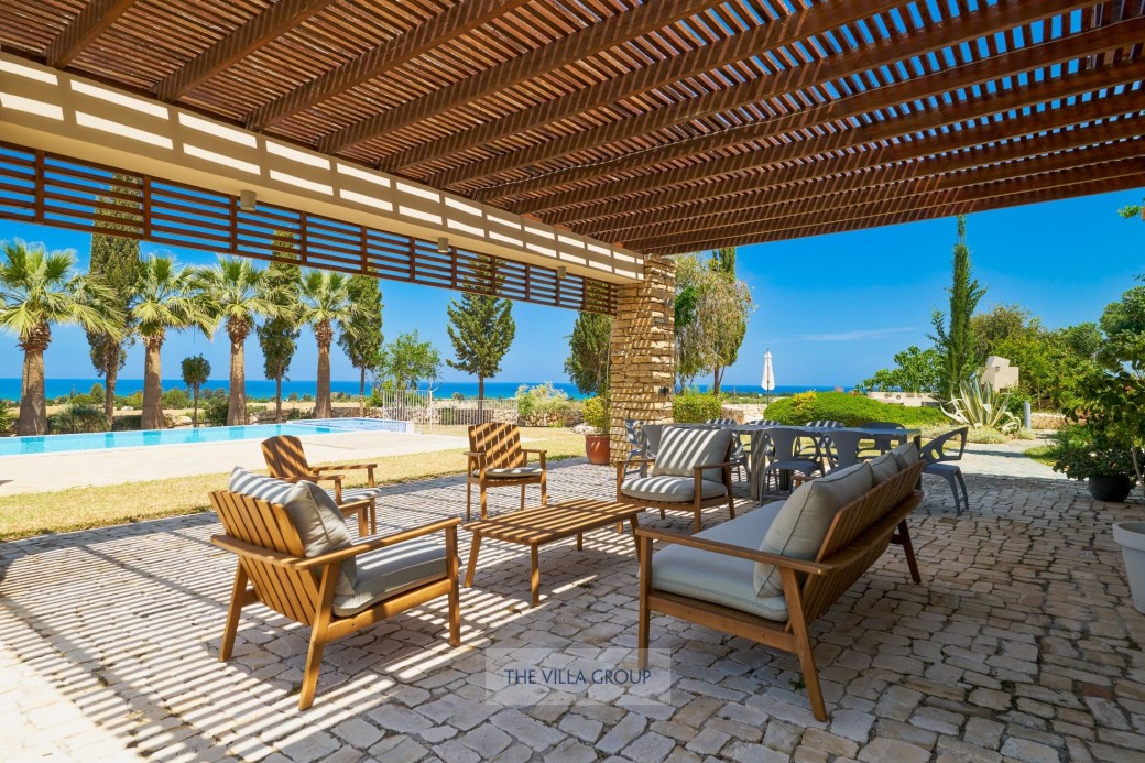 Plenty of outside furniture for relaxing