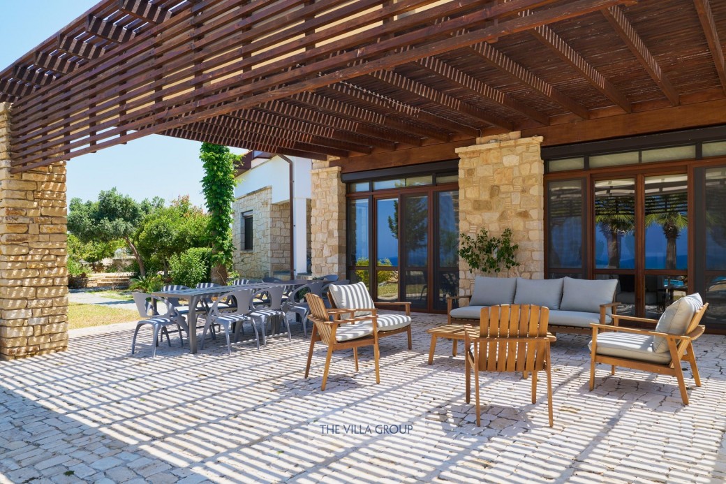 Plenty of outside furniture for relaxing