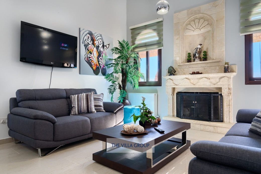 Comfortable sofas in the living area