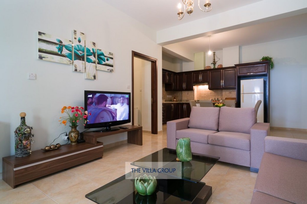 Living area in the apartment