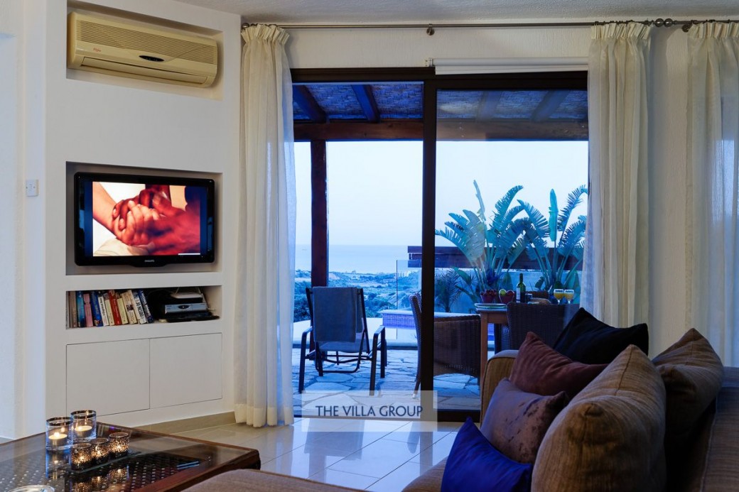 Flat screen TV with satellite channels and wireless internet access