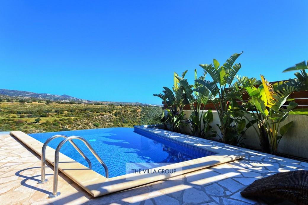 Private swimming pool for cooling down during the hot Cyprus summer