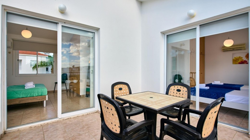 Both bedrooms can access the balcony