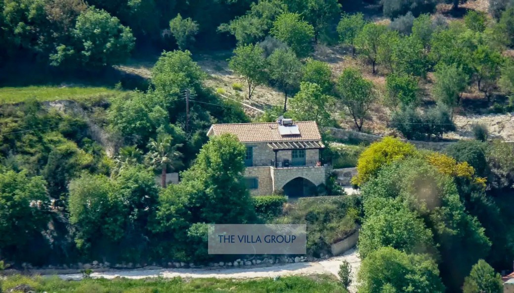 Aerial view of the villa