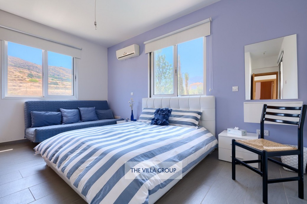 Master bedroom with double bed and sofa bed available for children, upon request