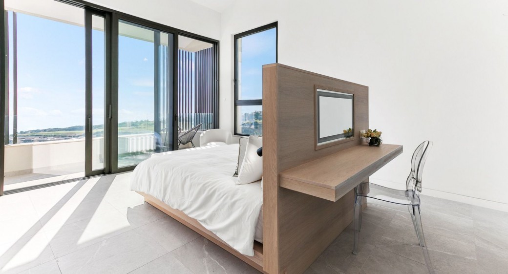 All three bedrooms on the first floor boast incredible sea views to the south