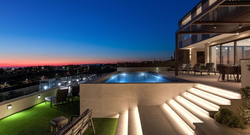 Evening time at the villa