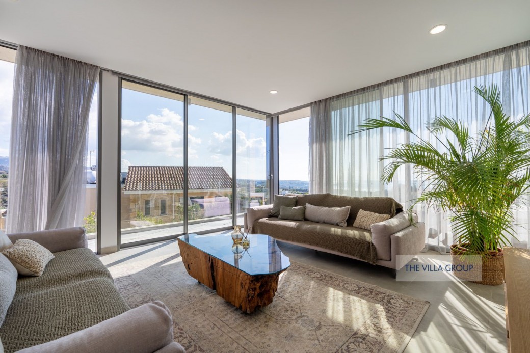 Living area with comfortable sofas 