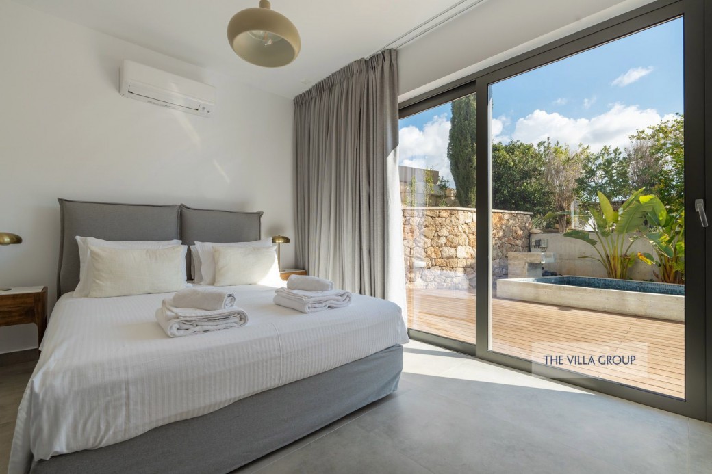 Double bedroom with access to decked terrace