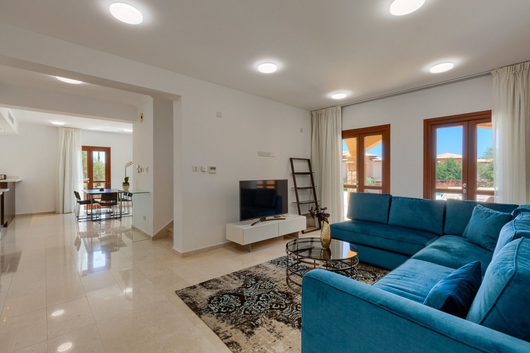 The interior of the villa is stylish and modern 