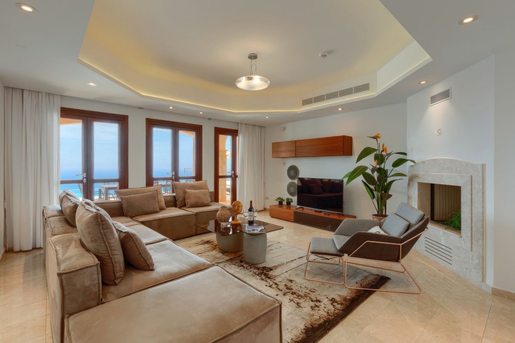 Comfortable furnishings, soft fabrics and subtle earthen colour tones