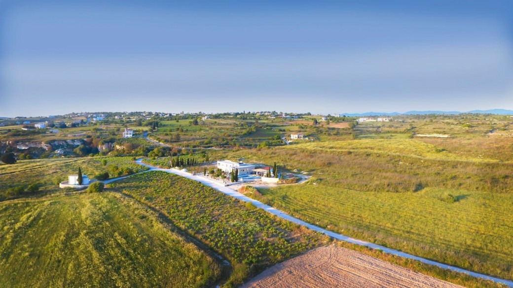 Villa is surrounded by fields