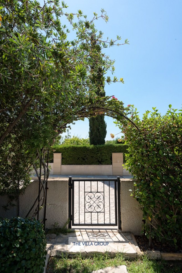 Gated entrance to the villa