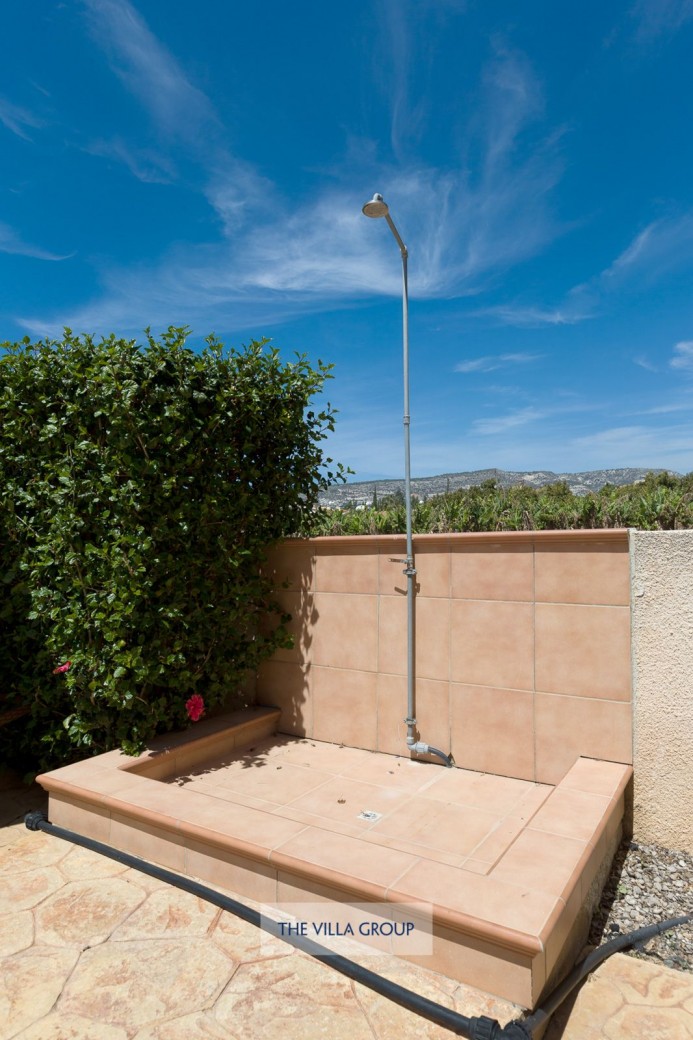 Poolside shower