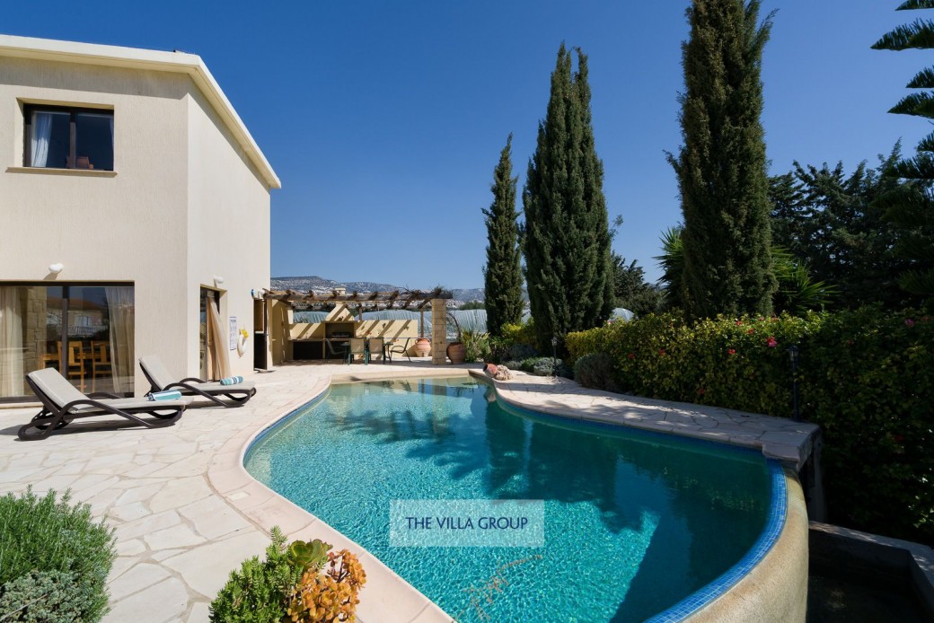 Sunbeds set the scene for relaxing under the Cyprus sunshine