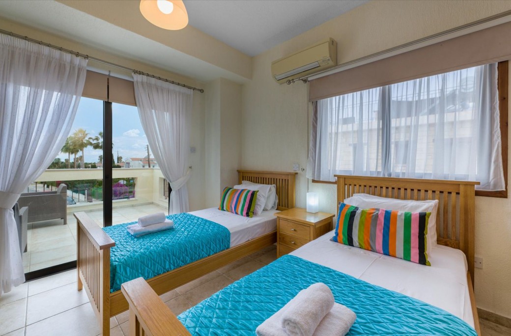 Patio doors to furnished balcony
