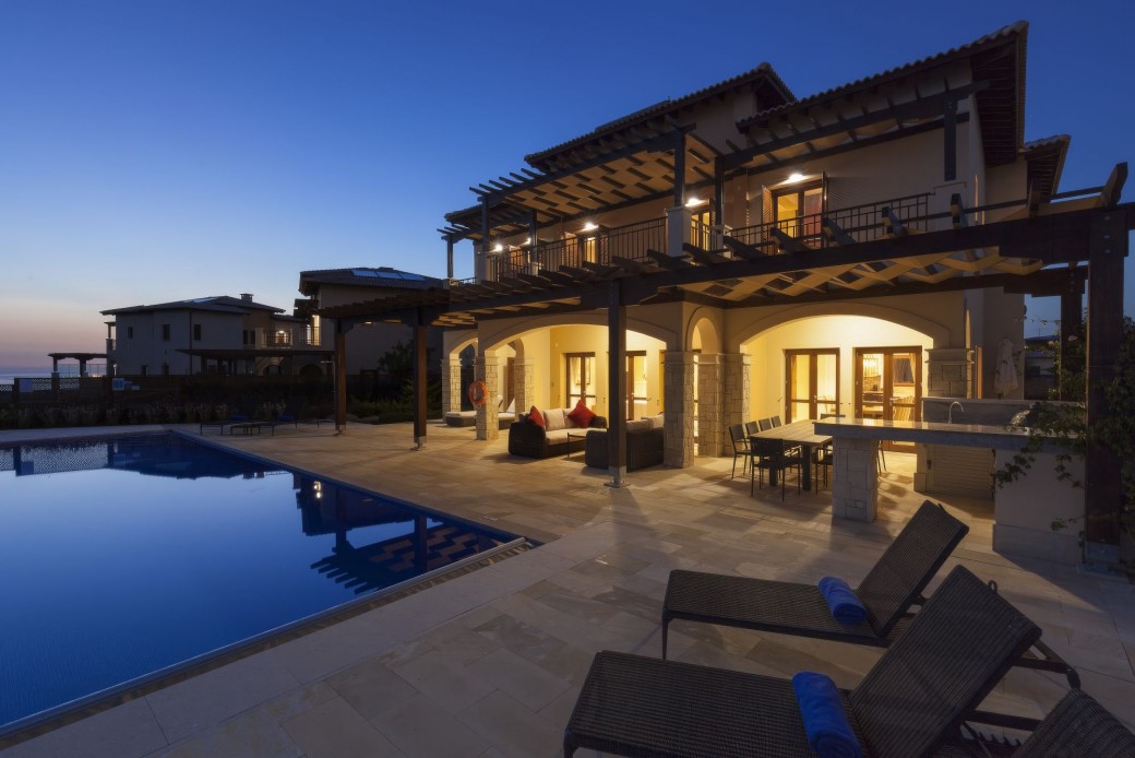 The villa boasts luxurious, contemporary living spaces and no expense has been spared on the fittings and furnishings