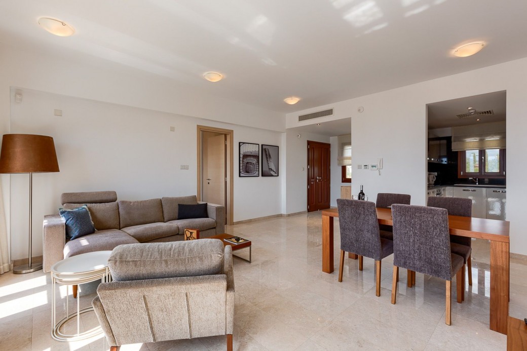 Living, dining and kitchen areas